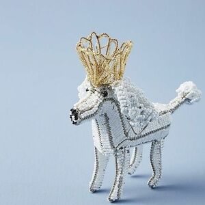 Anthropologie Regal Poodle Ornament